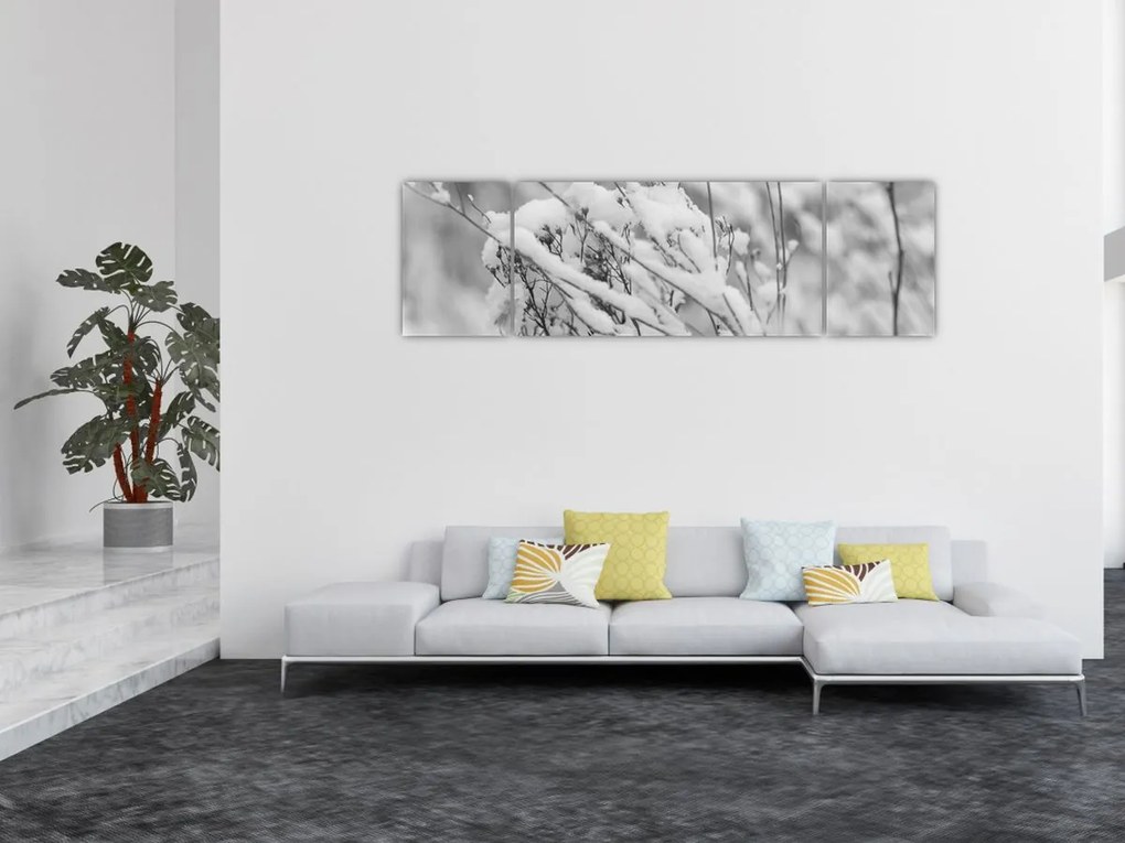 Obraz - Ośnieżone gałęzie (170x50 cm)