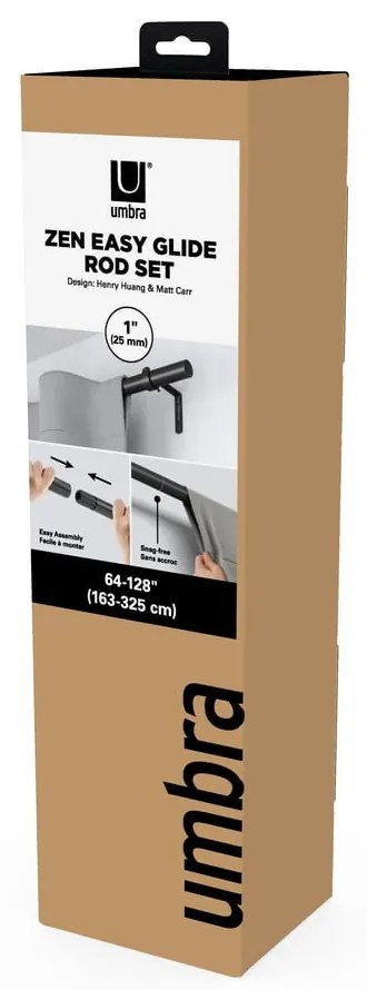 Stalowy regulowany karnisz 163 - 325 cm Zen – Umbra