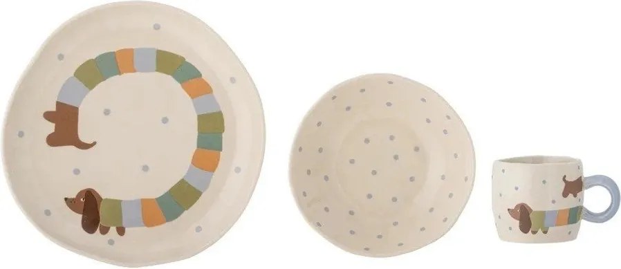 Kamionkowy zestaw naczyń dla dzieci 3 szt. Charlie – Bloomingville Mini