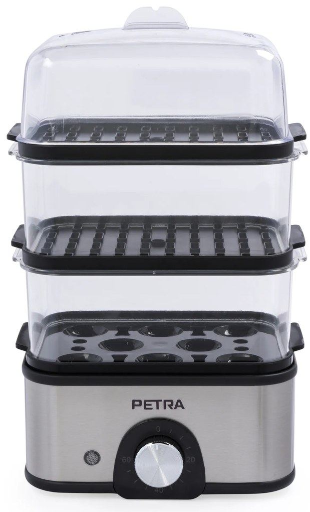 Parowar z 3 poziomami PETRA, 500 W, 3 l