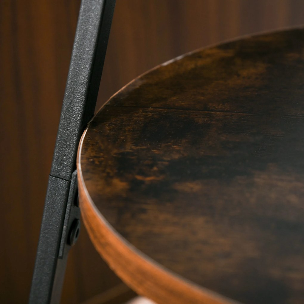 HOMCOM Stojak na Ubrania Metalowa Szafa 45x45x180cm Brązowy Wieszak do Korytarza | Aosom PL