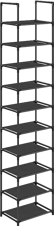 Regał na buty 33x33x173 cm czarny