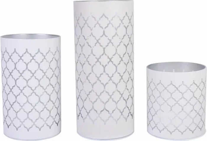 Zestaw lataren dekoracyjnych, białe szkło, microLED