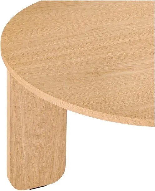 Okrągły stolik z blatem w dekorze dębu w naturalnym kolorze ø 75 cm Kuvu – noo.ma