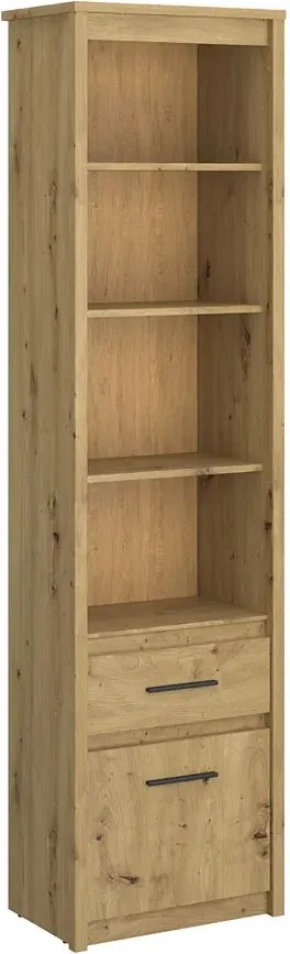 Wysoki półotwarty regał dąb artisan L2-H85
