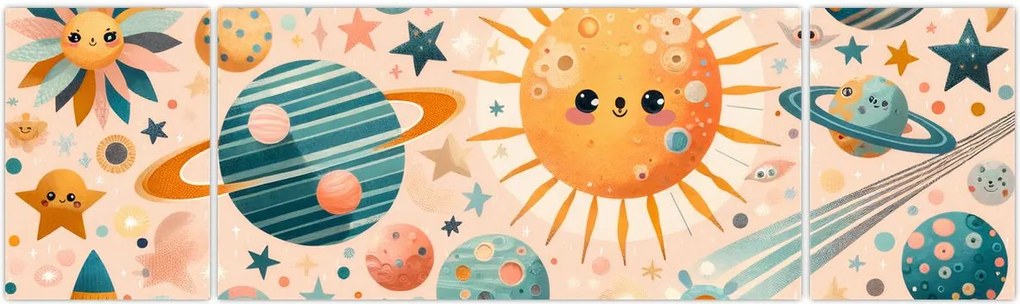 Obraz - Kawałki z kosmosu (170x50 cm)