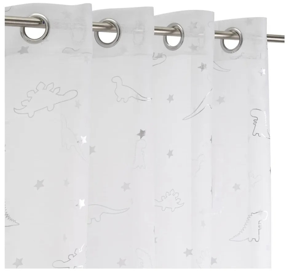 Firanka w biało-srebrnym kolorze 140x260 cm Dinos – Casa Selección