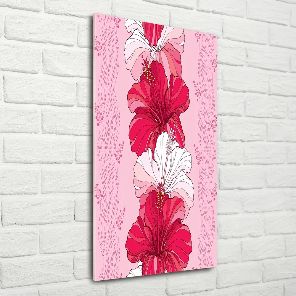 Foto-obraz szkło hartowane pionowy Hibiskus