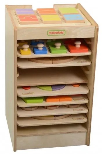 Szafeczka do przechowywania tabliczek edukacyjnych i gier masterkidz 10 sztuk kółka