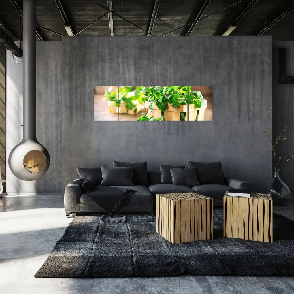 Obraz świeżej mięty (170x50 cm)