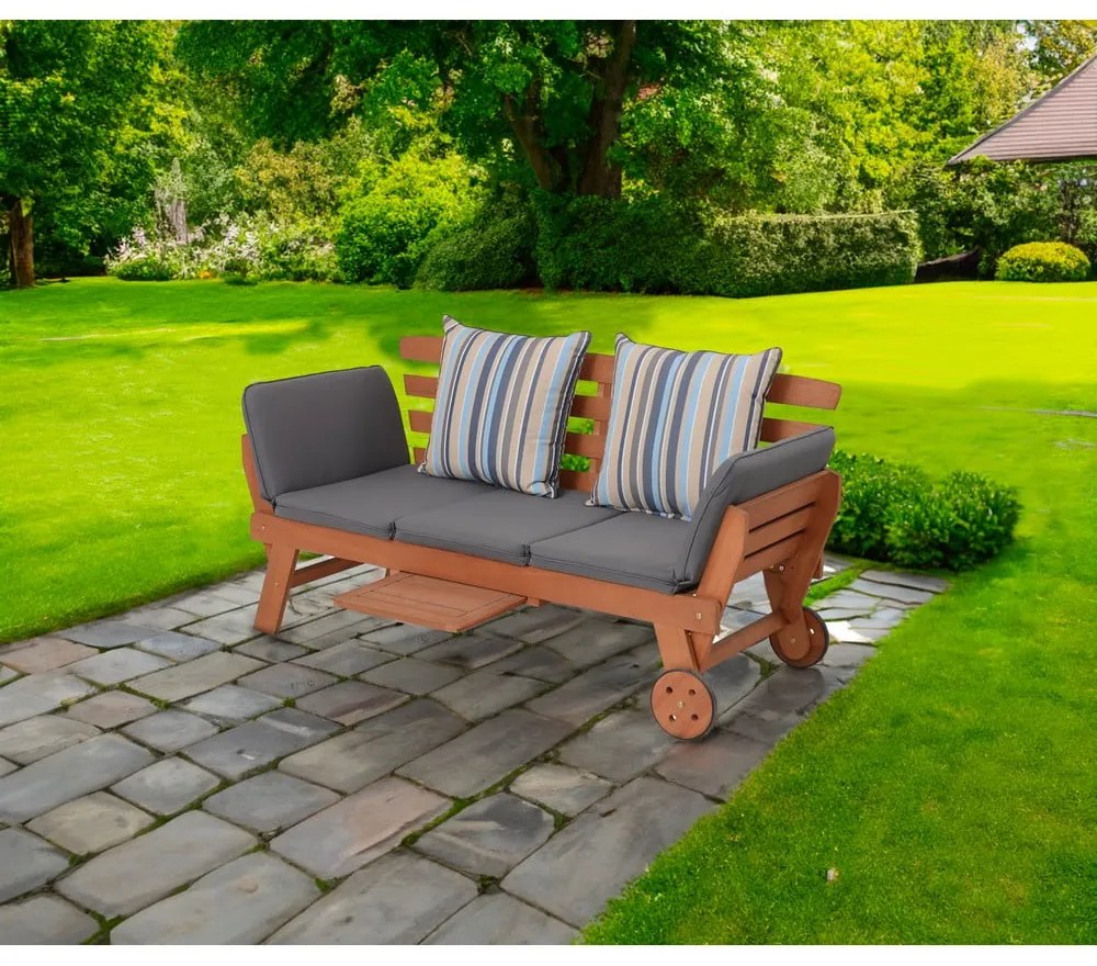 Brązowa drewniana ławka ogrodowa Rincon – Garden Pleasure
