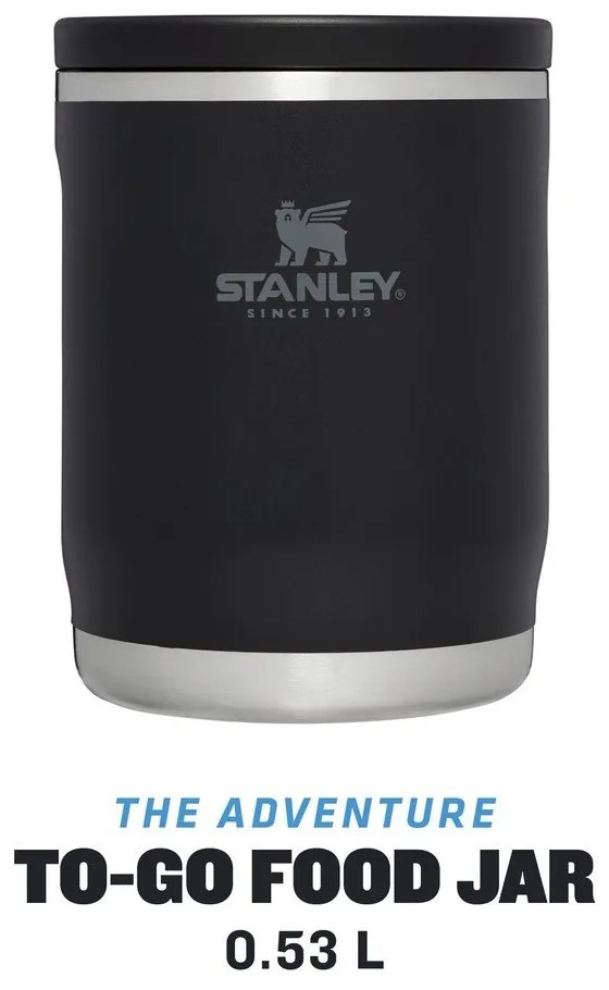 Czarny termos na jedzenie ze stali nierdzewnej 530 ml Adventure To-Go Black – Stanley