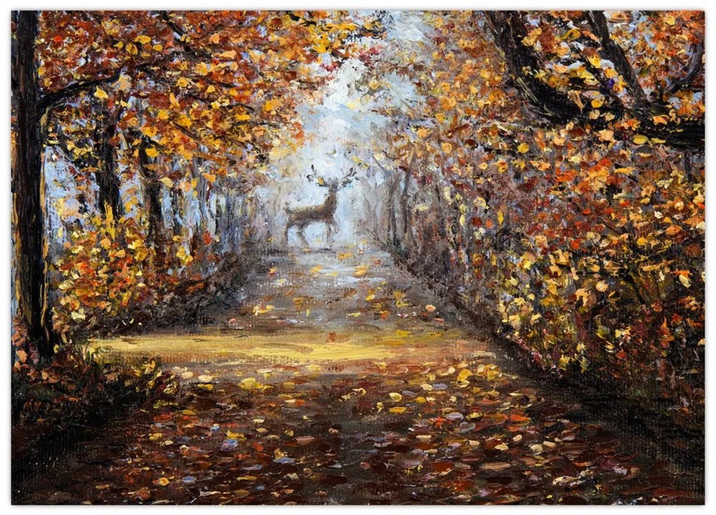 Obraz na szkle - Duch lasu (70x50 cm)