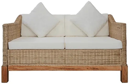 Sofa Otma 2B dwusobowa - naturalny rattan