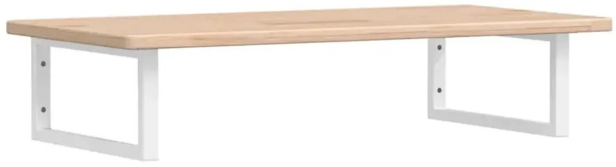 Naturalne drewno półka 100x50 białe uchwyty - Bafo
