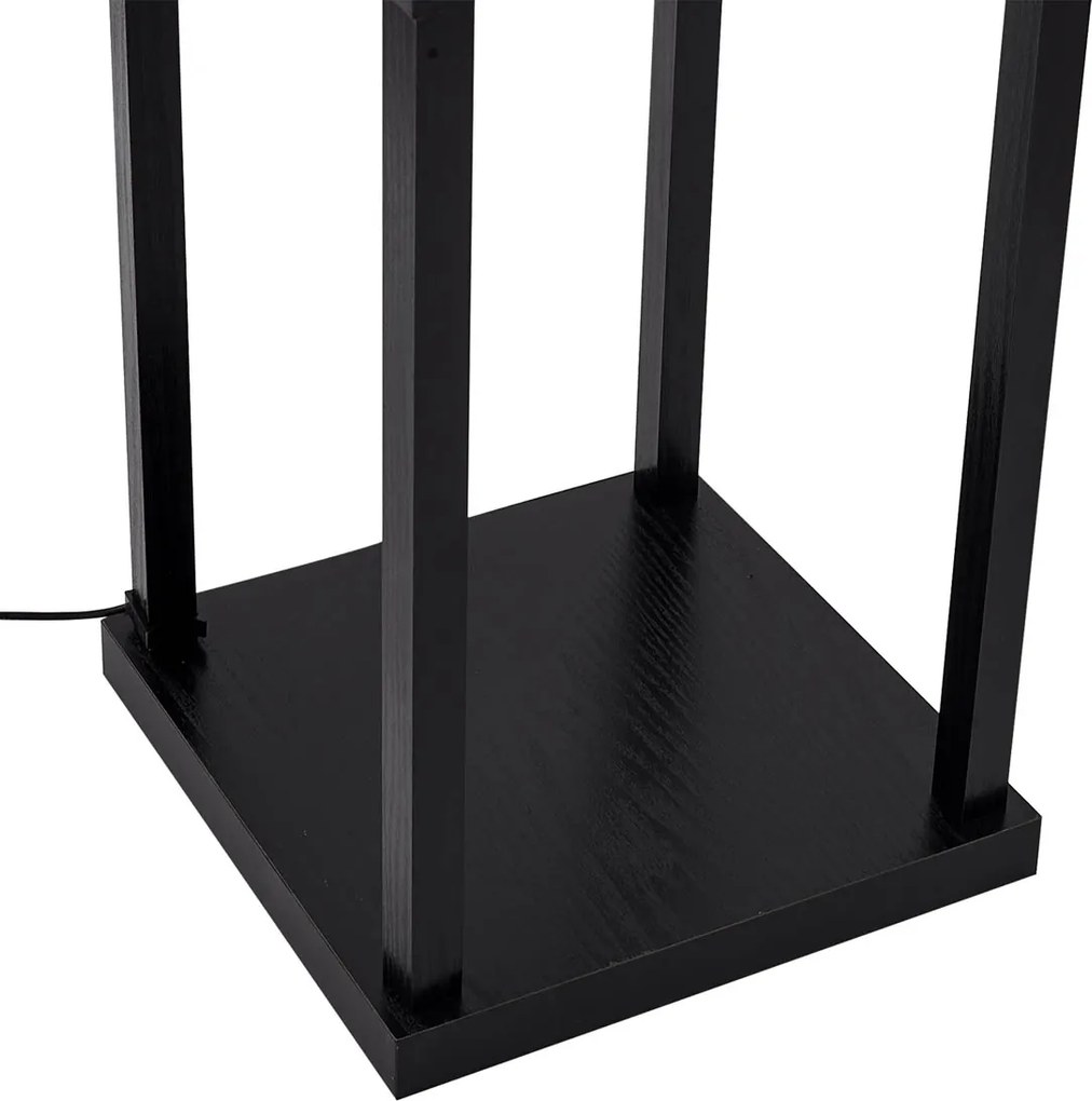 Designerska lampa podłogowa czarno-biała z wbudowanym oświetleniem LED - Nea