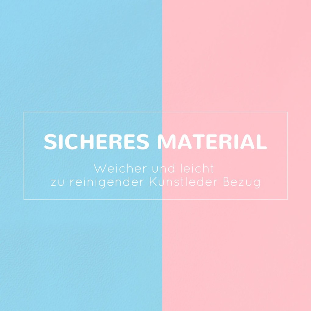 HOMCOM Zestaw klocków komplet 2 klocków dla dzieci w wieku 12-36 miesięcy EPE różowy + niebieski