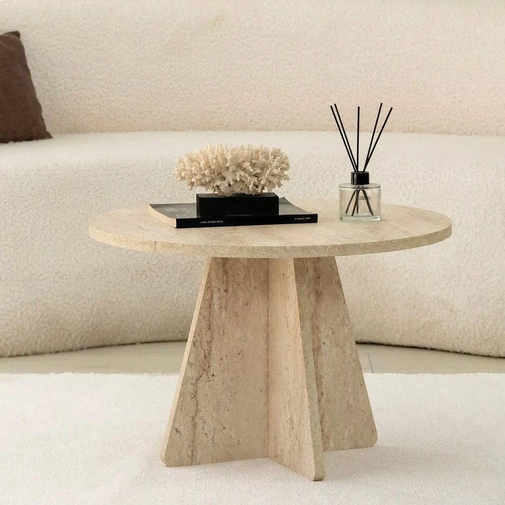 Stolik konferencyjny Mushroom Travertine