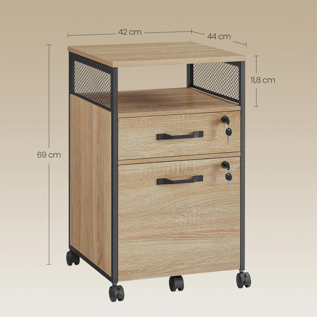 Szafka na Dokumenty, Kontenerek - sonoma - OFC077B11