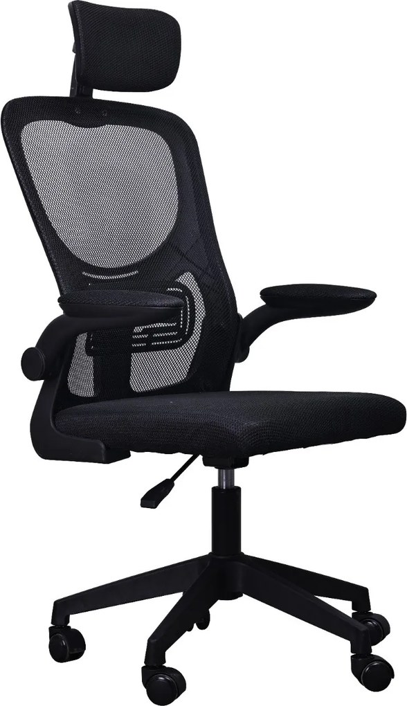 Fotel obrotowy AXEL ergonomiczne krzesło biurowe z siatką i zagłówkiem – wygodne krzesło do pracy