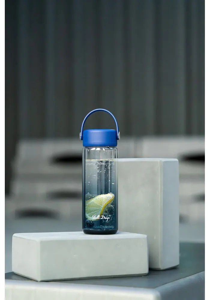 Niebieska szklana butelka 350 ml Fuori – Vialli Design