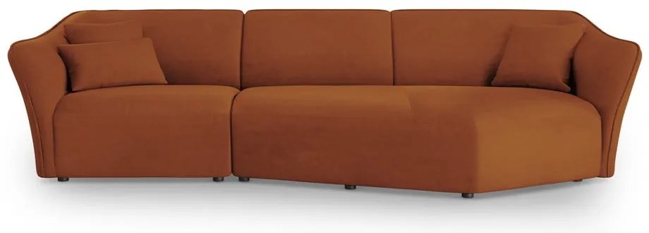 Ceglasty narożnik z materiału bouclé Tokyo – Cosmopolitan Design
