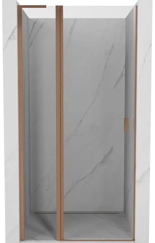 Mexen Mist L drzwi prysznicowe uchylne 115 cm, transparent, miedź szczotkowana - 8A4L-115-000-65-00