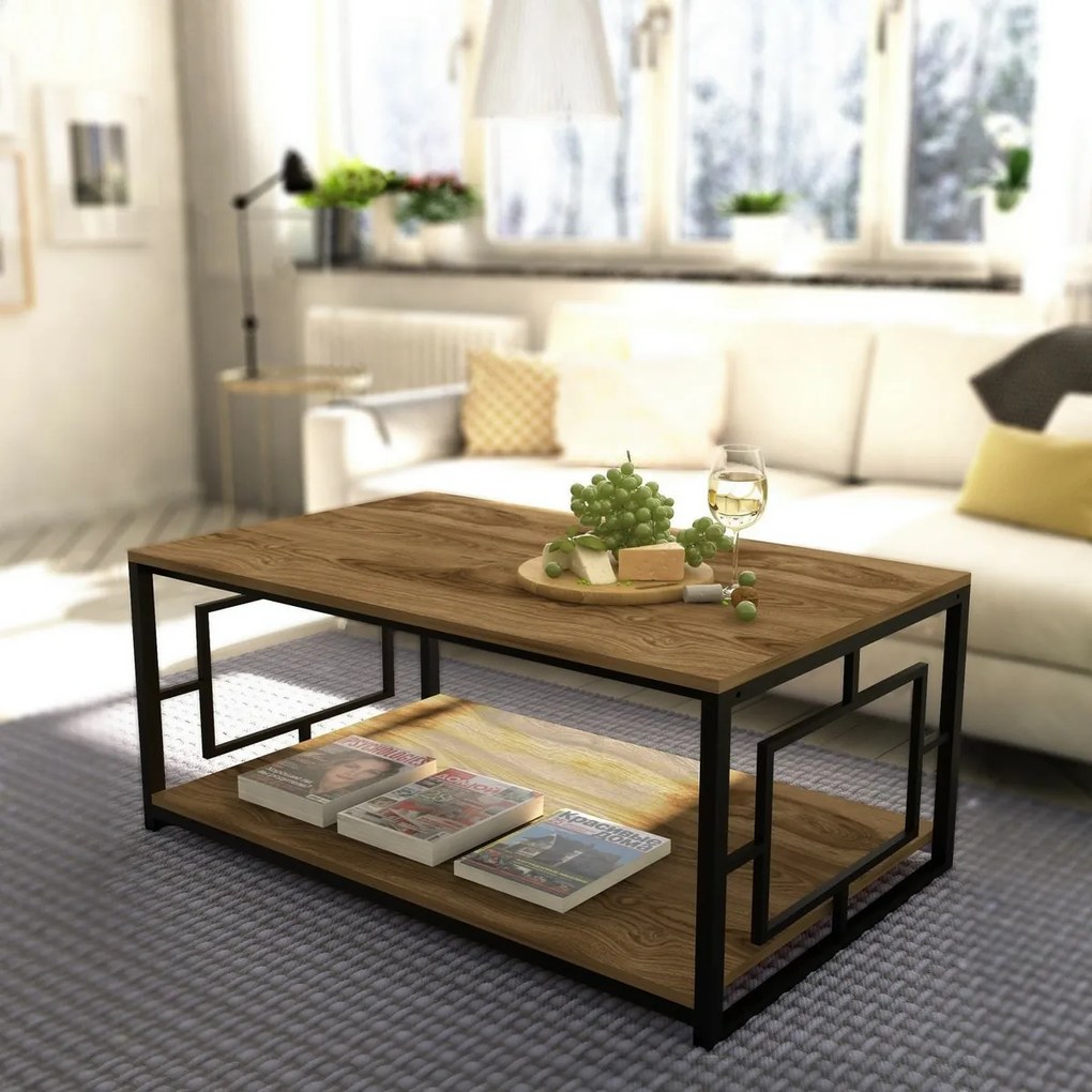 Stolik konferencyjny Kelvin Black and Walnut