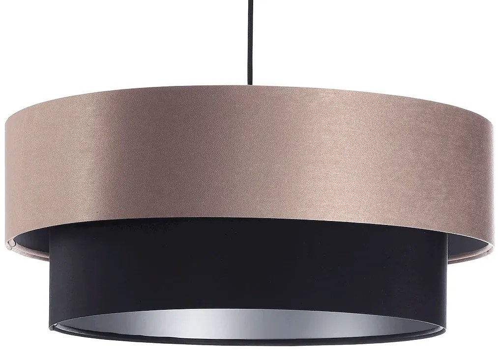 Beżowo-czarna lampa z podwójnym abażurem - S414 D2-F78