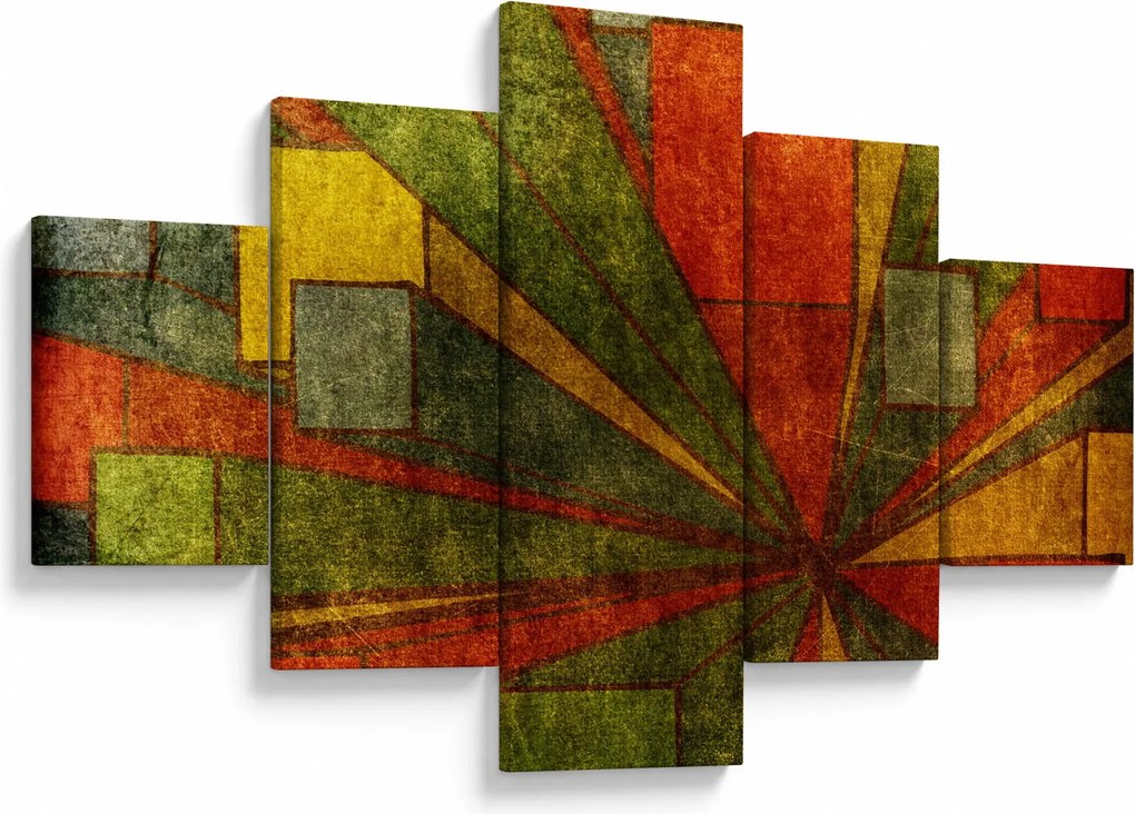 Obraz abstrakcji geometrycznej (125x70 cm)