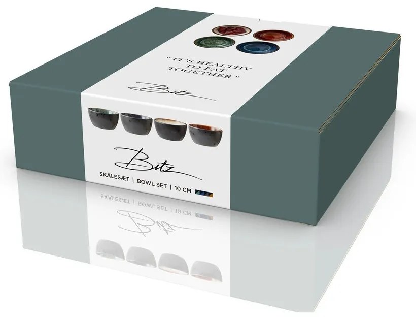 Czarne ceramiczne miski do serwowania zestaw 4 szt. 200 ml Gastro Black/Mix – Bitz