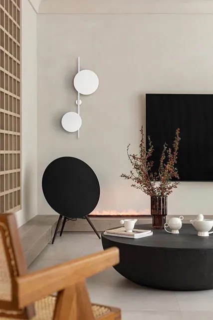 Biały minimalistyczny kinkiet 2 koła A480 R0-L11