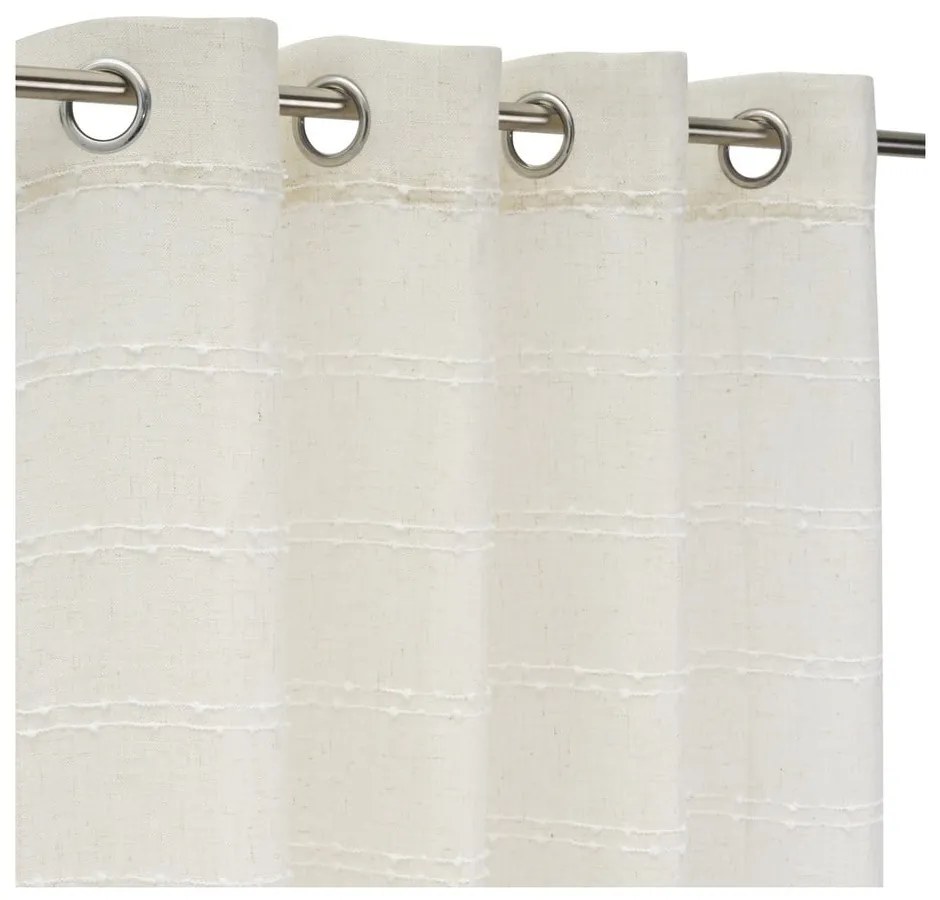 Białobeżowa zasłona z mieszanki lnu 140x260 cm Nodes – Casa Selección