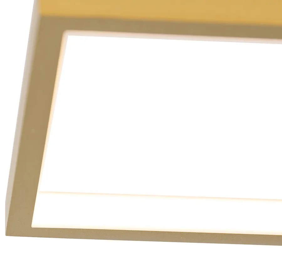 Lampa sufitowa złota z LED 3-stopniowy ściemniacz 4-światła - LejoDesignerski Oswietlenie wewnetrzne