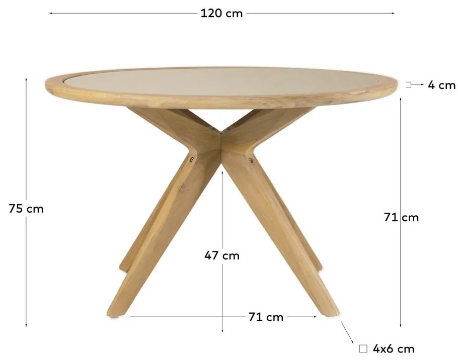 Okrągły stół ø 120 cm Julieta – Kave Home