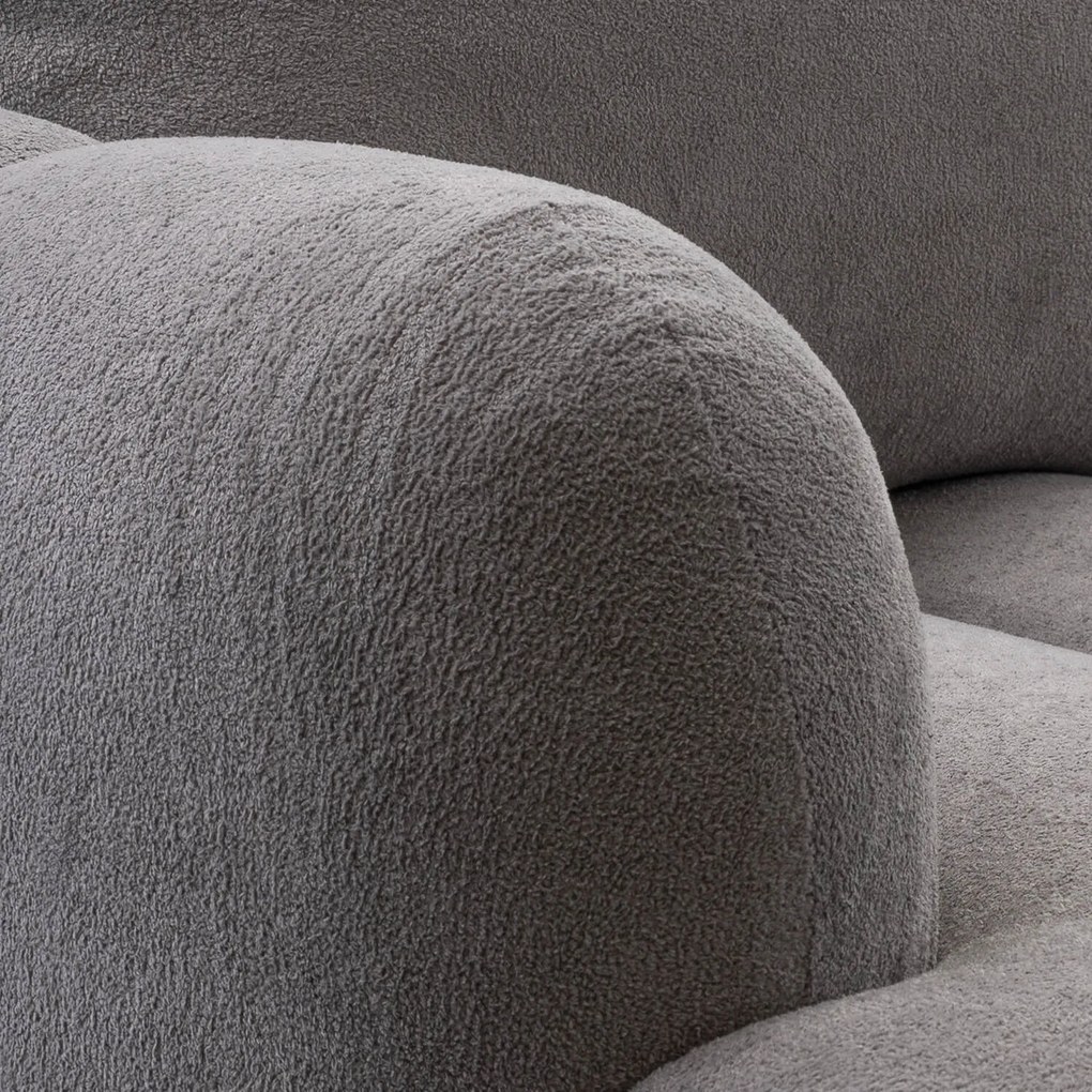 Sofa z Funkcją Spania CAMBIONA Rozkładana Szara Nowoczesna