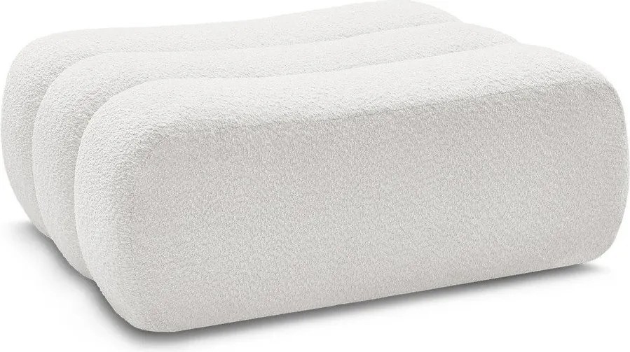 Biały podnóżek z materiału bouclé Azra – Bobochic Paris