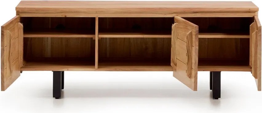 Szafka pod TV z litego drewna akacjowego w naturalnym kolorze 150x58x40 cm Uxue – Kave Home