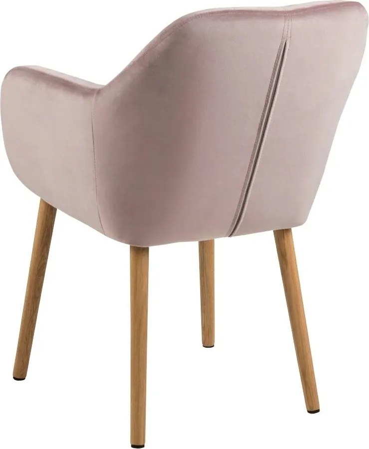 Skandynawskie krzesło do jadalni z tkaniny welurowej Emilia Velvet