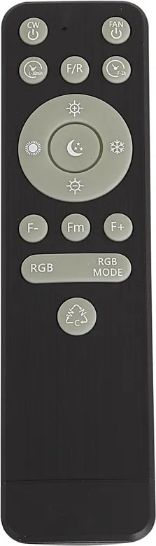 Biały wentylator sufitowy z LED RGB z możliwością ściemniania i pilotem - Clamo