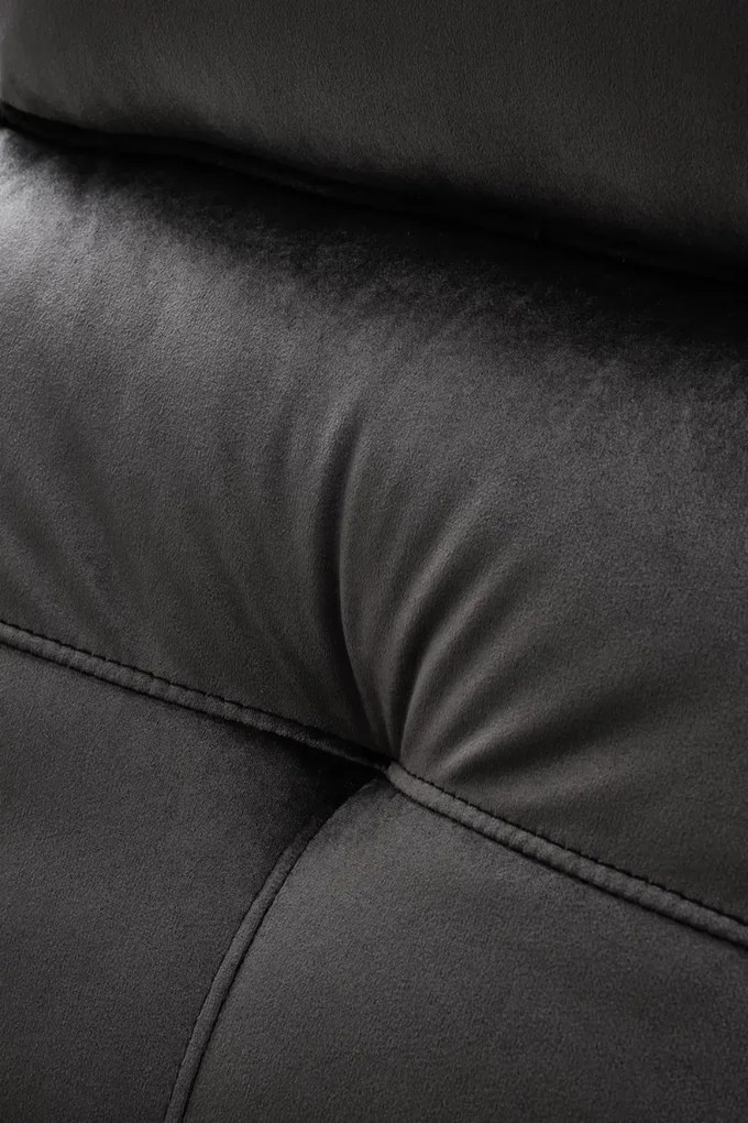 Fotel rozkładany SEMIR 2 VELVET czarny masujący HALMAR