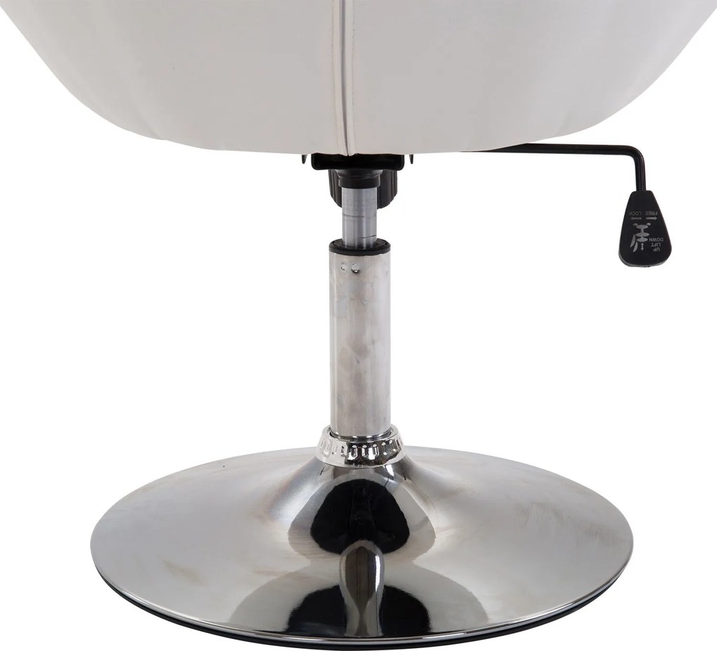 Homcom Krzesło Fotel Obrotowy Z Regulacją Wysokości Biały