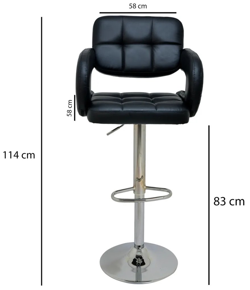 Krzesło barowe Burocci Cappa Black