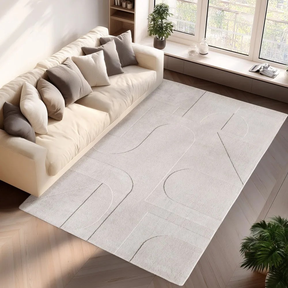 Kremowy dywan odpowiedni do prania 200x290 cm Pompei 1614 – Ayyildiz Carpets