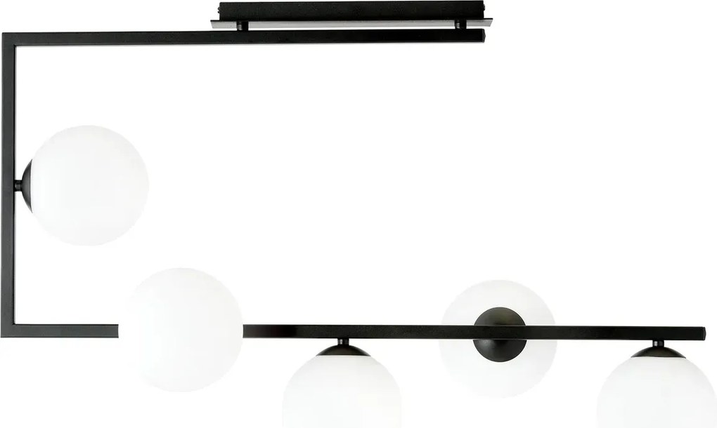 Modernistyczna lampa sufitowa z mlecznymi kloszami - 3X D108 C9-Z11