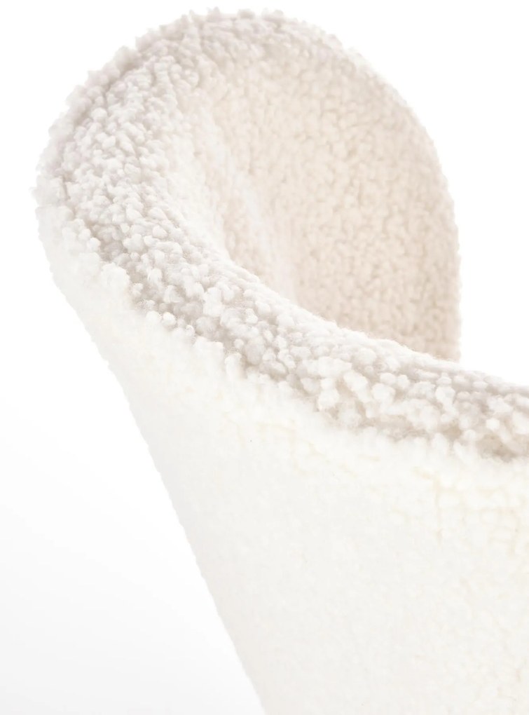 Krzesło, bouclé kremowe, K474 złoty stelaż, nowoczesne, eleganckie,