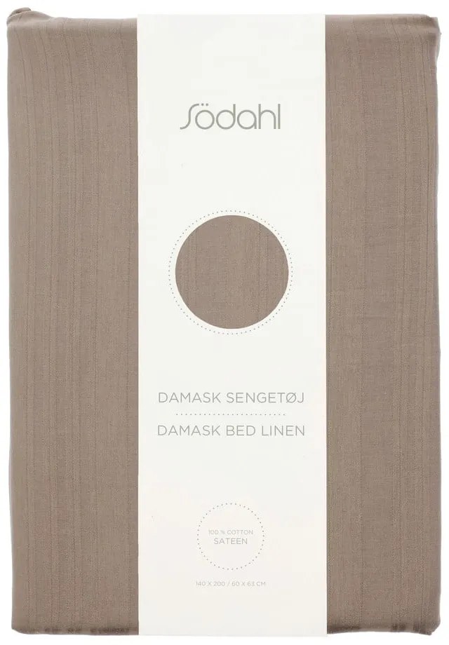 Szarobrązowa adamaszkowa pościel jednoosobowa 140x200 cm Noble – Södahl