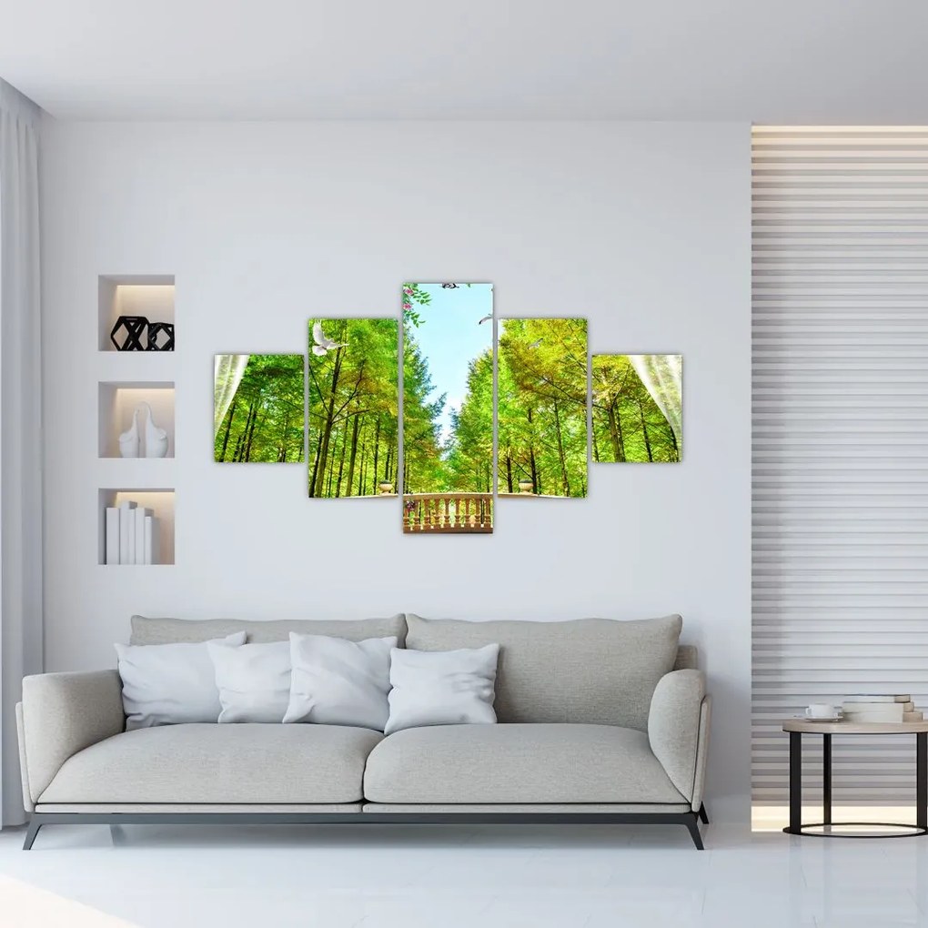 Obraz - Widok na las (125x70 cm)