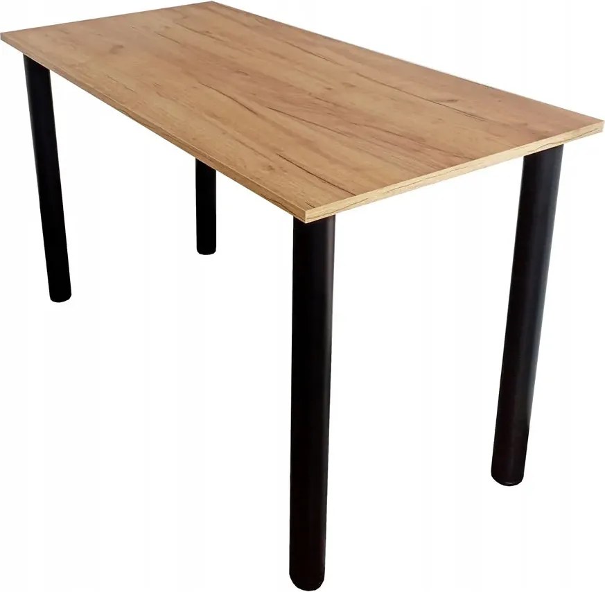 Minimalistyczny stół z wkręcanymi nogami 120x60 dąb craft złoty C4-G88