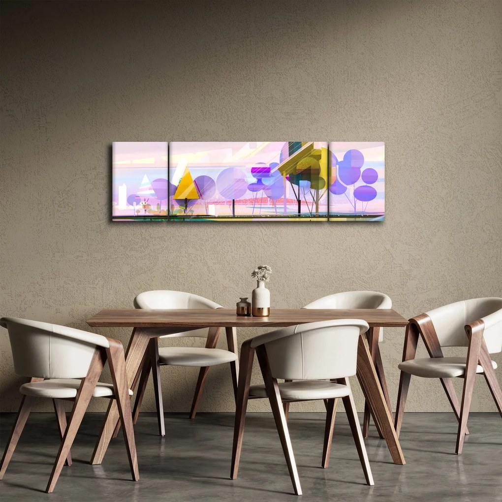Obraz - Abstrakcja, krajobraz (170x50 cm)